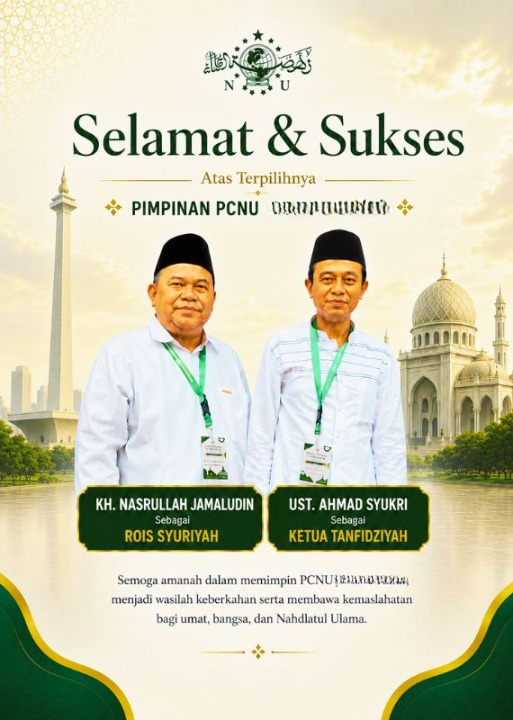 PCNU  Pengurus Cabang Kabupaten Sabu Raijua Rois Syuriyah KH Nasrullah Jamaludin dan Ketua Tanfidziyah Ust Ahmad Syukri
